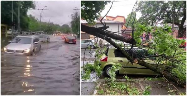 Prăpăd în București, în 12 ore a plouat cât pentru jumătate din toată luna mai. Apa a ajuns aproape de capota maşinilor