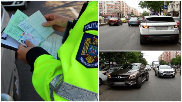 Lăsatul maşinii pe avarii, un obicei care dă peste cap traficul. Cum a reacţionat un şofer, prins că a folosit necorespunzător avariile