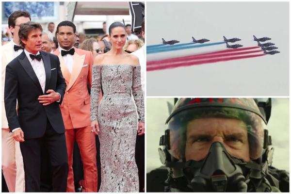 Tom Cruise, surpriza festivalului de la Cannes. Show aviatic spectaculos la premiera "Top Gun: Maverick"