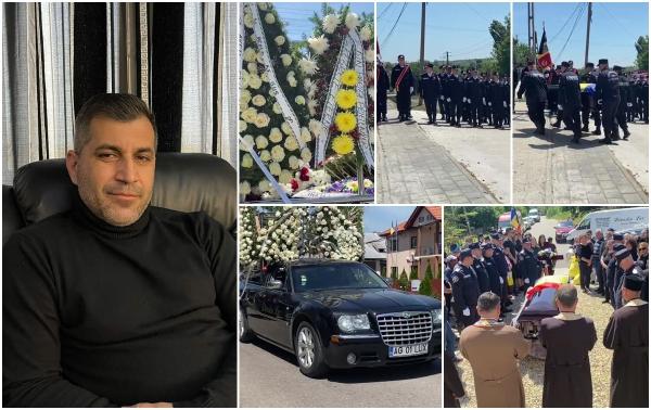 “Durere mare, peste firea omenească”. Georgel, pompierul călcat de autospecială, condus pe ultimul drum.Sicriul învelit în drapel, cărat de colegi într-o tăcere adâncă