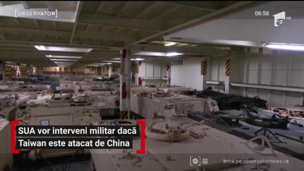 Joe Biden spune că SUA vor interveni militar dacă China invadează Taiwanul