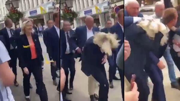 Marine Le Pen a fost ținta unui atac cu ouă. Protestatarii au și huiduit-o