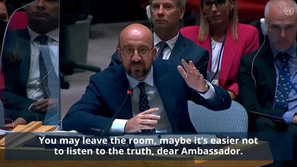 Scandal la ONU. Charles Michel i-a dat afară din sală pe ruşi. Ambasadorul rus a plecat furios