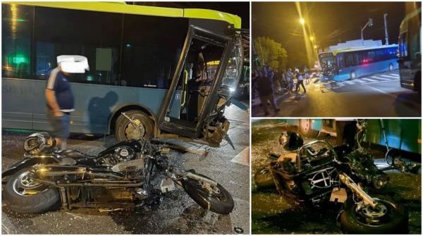 Un autobuz a făcut prăpăd, noaptea trecută, într-o intersecție din Voluntari. A spulberat un motociclist nevinovat, care circula regulamentar
