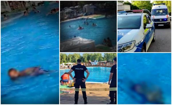 Filmul tragediei de la piscina din Târgu Jiu. Mădălin a murit sub privirile nepăsătoare ale oamenilor care se răcoreau în bazin