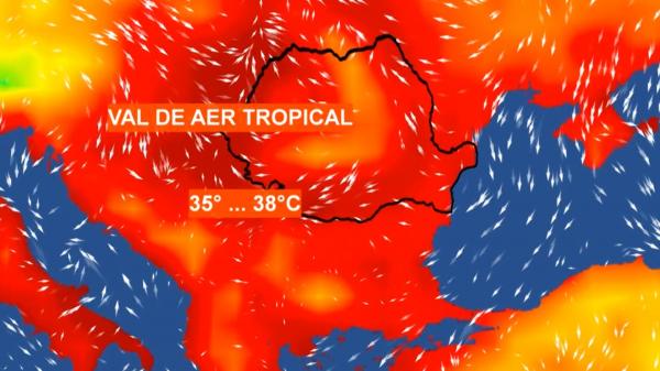 Trei zile de foc pentru România. Temperaturile vor ajunge şi la 39-40 de grade la umbră