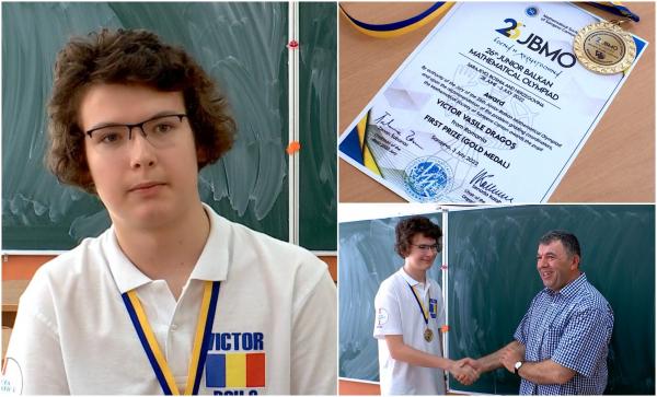 Povestea impresionantă a lui Victor, băimăreanul care a luat punctaj maxim la Olimpiada de Matematică pentru Juniori