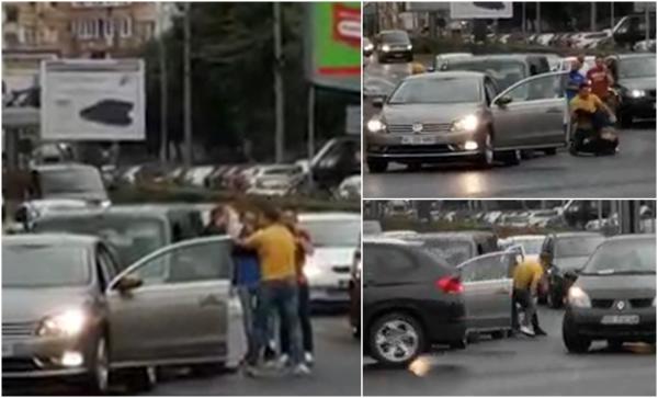 Bătaie cu pumni şi picioare în traficul din Sibiu. Unul dintre şoferi i-ar fi făcut semne obscene celuilalt