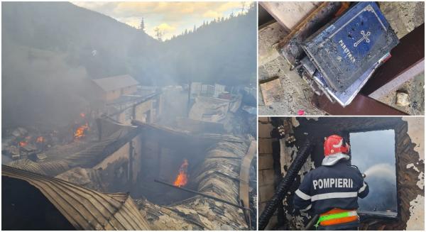 Incendiu devastator la Mănăstirea Tărcuţa din Neamț. Chiliile au fost făcute scrum, o măicuță a fost rănită