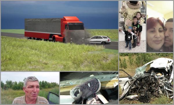 ANIMAŢIE GRAFICĂ. Trei copii şi părinţii lor, morţi în accidentul din Teleorman. Reacţia şoferului de TIR în care au intrat frontal cu maşina