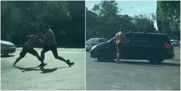 Ploaie de pumni în traficul din Bucureşti. Doi bărbați s-au luat la bătaie printre maşini, în mijlocul străzii