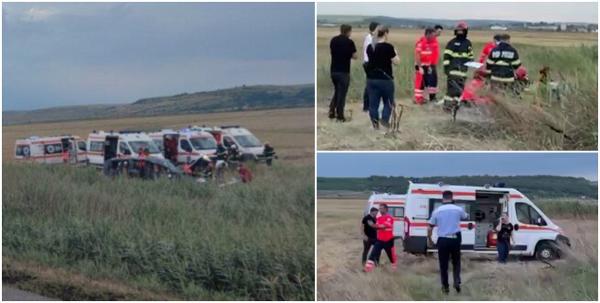 Un mort şi opt răniţi grav, trei fiind copii, după un accident cumplit. Două mașini s-au ciocnit la Lețcani, în Iași