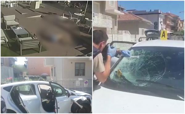 Momentul în care o româncă de 28 de ani, chelneriţă în Italia, este aruncată 10 metri în aer de un hoţ de maşini