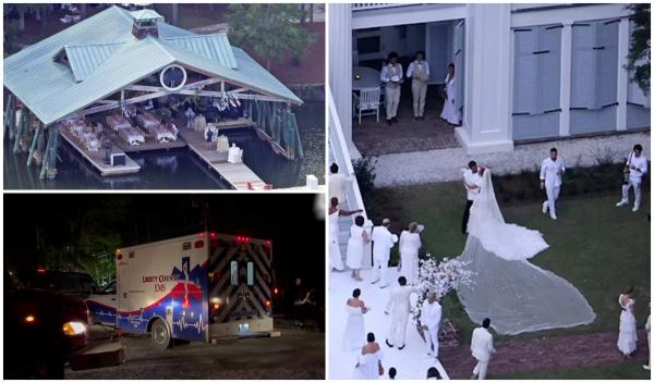 Primele imagini de la nunta lui Jennifer Lopez cu Ben Affleck. Un invitat a fost luat cu ambulanţa direct de la petrecere