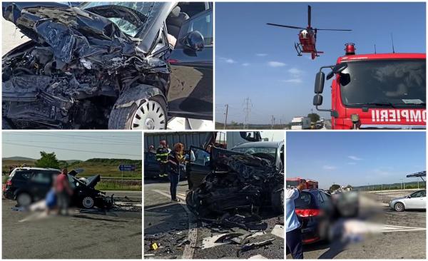 Un mort şi 7 răniţi, într-un grav accident în Bistriţa-Năsăud. Printre victime este şi un copil