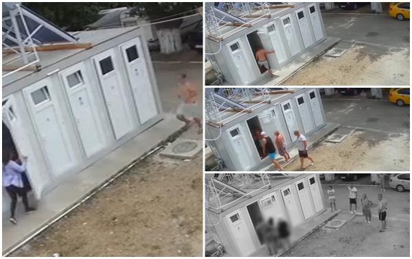 Imagini dramatice cu momentul când o femeie este înjunghiată de iubit în toaleta unui camping din Eforie Nord: "Au pus-o pe un scaun. Era plină de sânge"