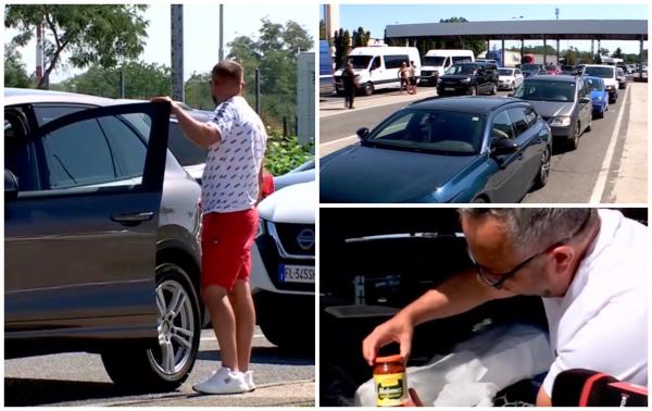 Cu maşinile pline de bunătăţi "ca la mama acasă", mulţi români se întorc la muncă peste hotare. Îi mai reţin doar cozile din vămi: "Stăm la rând, trece toată ziua"