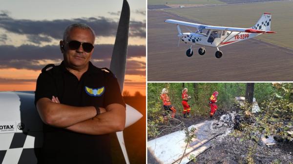 Filmul tragediei aviatice din Giurgiu. Valentin Anghel, pilot cu experiență, și o tânără de 28 de ani s-au prăbușit misterios