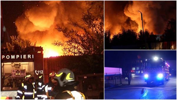 "E plastic! Numai plastic e aici. Mamă!". Incendiu de proporții în Pantelimon. Pompierii s-au luptat cu flăcările uriaşe mai bine de trei ore