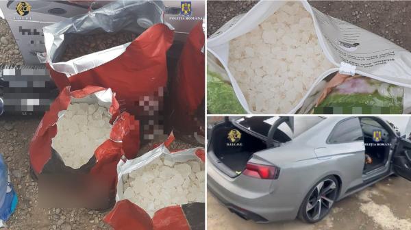 Doi bărbați au fost prinși cu 8.3 kilograme de substanțe psihoactive în mașină, în Cluj. Captură impresionantă a DIICOT