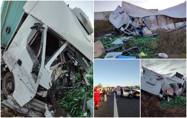 Un şofer de TIR a murit, după ce a rupt separatoarele de sens și a ajuns pe contrasens. Bărbatul de 40 de ani a rămas prins între fiarele camionului