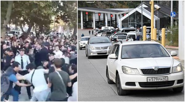 Rușii fug din țară unde văd cu ochii. La graniţa cu Georgia stau la coadă peste 2500 de maşini, iar punctele de trecere spre Mongolia sunt luate cu asalt