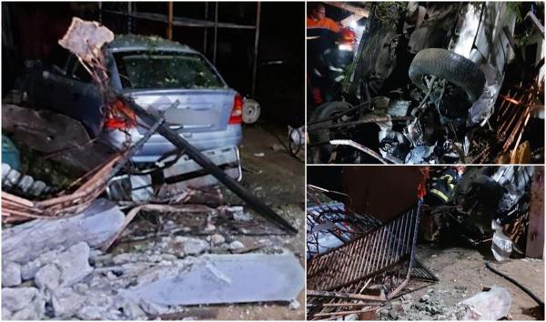 Un tânăr vitezoman a băgat în spital 3 minori, după ce s-a izbit cu maşina de gardul unei case, în Tecuci. O bucată de lemn i-a străpuns corpul