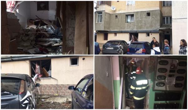 16 apartamente şi două maşini, distruse în urma unei explozii provocate de o butelie, la Vatra Dornei. O femeie de 79 de ani a ajuns la spital