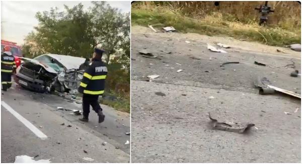 "E dezastru! Doamne fereşte!". Microbuz plin cu muncitori, făcut praf de un TIR intrat pe contrasens. Un tânăr de 28 de ani și colegul lui au murit pe loc