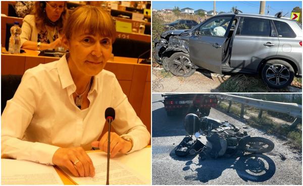 "Nu am pierdut controlul mașinii nicio secundă". Monica Macovei spune că motociclistul a fost cel care i-a izbit mașina, pe drumul spre Mangalia
