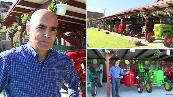 Muzeu de tractoare inaugurat de un bărbat din Mureș. Cum arată vedeta colecției, un Porsche din 1959