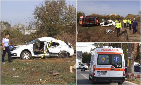 ''L-a luat pe sus. Am zis că a sărit locomotiva.'' Filmul tragediei din Piteşti în care 2 bărbaţi au pierit într-un accident pe calea ferată