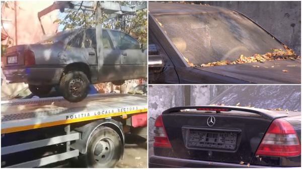 Maşina cumnatului lui Nicuşor Dan a fost ridicată de pe strada edilului. Ar fi fost abandonată de mai bine de 6 luni
