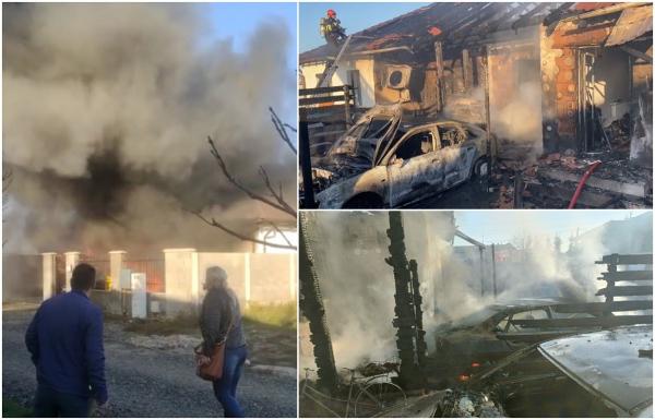 "Am auzit bubuitura şi vecinii cum claxonau să ieșim". Groază pentru o familie din Remetea Mare, prinsă în casa înghiţită de flăcări, din senin