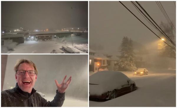 Furtună de zăpadă, cu tunete şi fulgere. Fenomenul meteo rar, care s-a petrecut şi în România acum 3 ani, i-a uimit pe americani