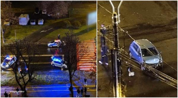 Șofer drogat, beat și fără permis, cursă nebună cu poliția pe urme, în Baia Mare. Tânărul a gonit 5 kilometri, a făcut accident, apoi a rupt-o la fugă pe jos