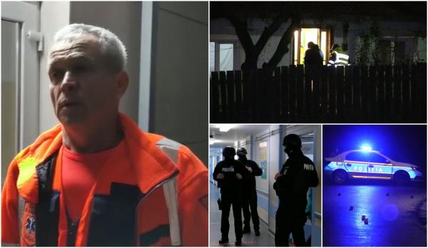 Filmul atacului odios de la Vaslui. Medicii s-au temut pentru viaţa lor, după ce bărbatul a făcut prăpăd cu toporul: ''Avea o privire tulbure, cum nu am văzut''