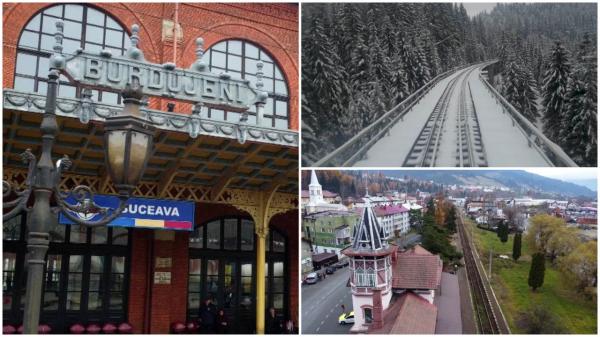 "Căile Fermecate Române". Cel mai frumos drum de fier din nordul României leagă Bucovina de Ardeal prin gări monument-istoric și unul dintre cele mai lungi tuneluri din țară