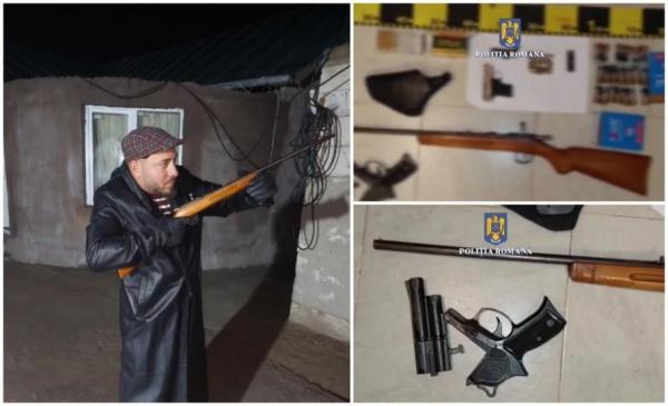 Doi bărbaţi din Prahova, reţinuţi după un video pe TikTok: unul dintre ei a postat imagini ţinând o armă în mână