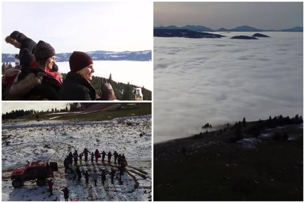 Priveliştea unică, din România, care îi lasă pe turişti fără cuvinte. Au urcat până aici cu maşini de sute de cai putere