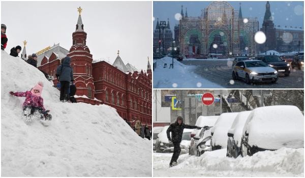 Moscova, lovită de "apocalipsa zăpezii". Capitala Rusiei se confruntă cu cea mai abundentă ninsoare din ultimii 80 de ani