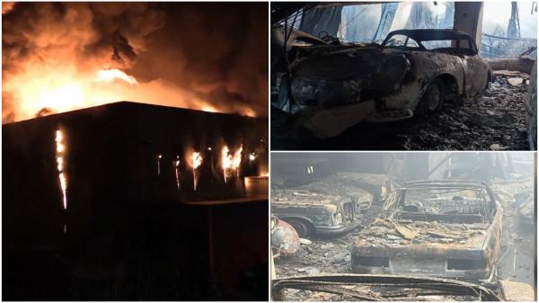 Cine era proprietarul celor 15 mașini de epocă, arse complet în incendiul din Cluj. Paguba este uriașă