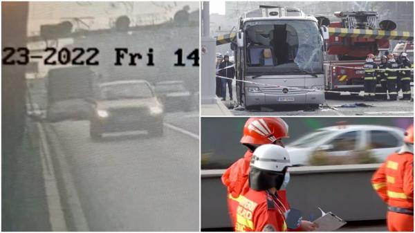 Accidentul de autocar din Pasajul Unirii, filmat. Şoferul grec povesteşte clipele de groază: ''A fost ca și cum ne-a lovit un tren''