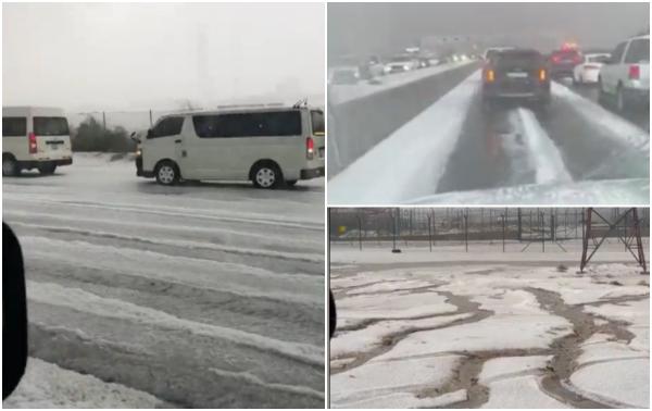 Fenomen rar surprins în Kuweit: O furtună de grindină s-a abătut în una dintre cele mai călduroase ţări din lume