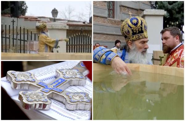 Programul slujbelor de Bobotează 2023. Când poţi lua apa sfinţită şi unde se aruncă în apă crucea