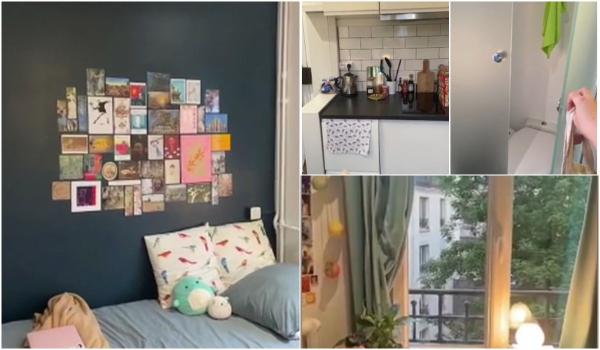 Cum arată o garsonieră de 9mp, închiriată cu 600 de euro, în Paris. Priveliștea face "toți banii"