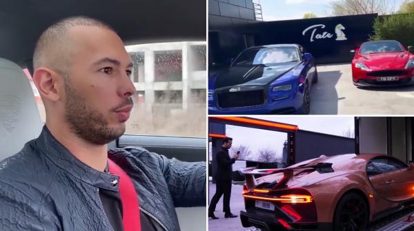 Procurorii au ridicat trei bolizi din curtea fraților Tate și urmează să le ia Bugatti-ul. Dezvăluiri făcute de un român, fostul lor bodyguard