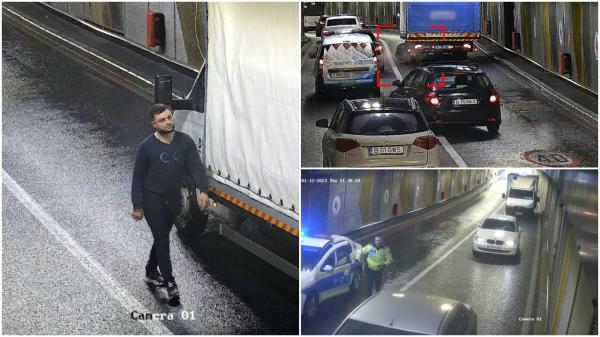 EXCLUSIV. Șoferul care s-a blocat cu camionul în Pasajul Unirii a vrut să fugă cu orice preț. După ce a lovit plafonul, a accelerat până a rămas înțepenit de tot