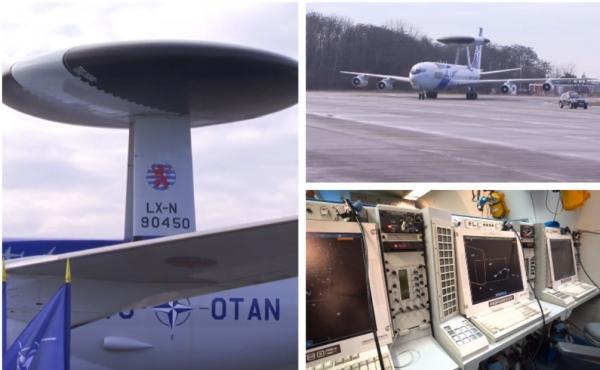 Avioanele spion ale NATO au ajuns în România. Vor monitoriza orice mişcare a trupelor ruse pe o rază de peste 300.000 de kilometri pătraţi