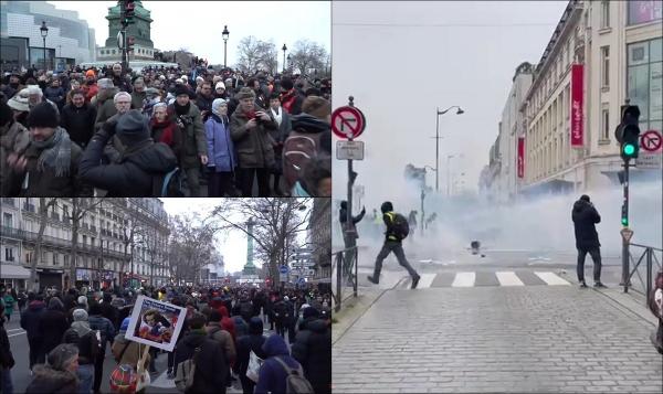 Joia Neagră în Franța. Deși au printre cele mai mici vârste de pensionare, 1.000.000 de francezi au ieșit pe străzi să protesteze faţă de creşterea vârstei